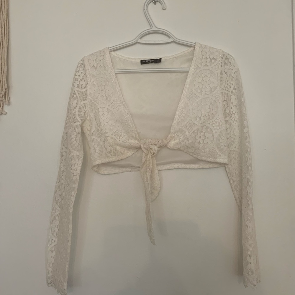 Lace Nasty Gal long sleeve Crop Top